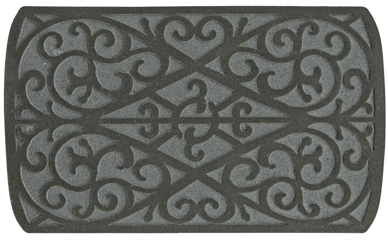 MAT DOOR FLOCKED GRY 18INX30IN